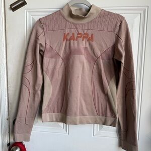 Kappa Beige and Red Long Sleeve Top